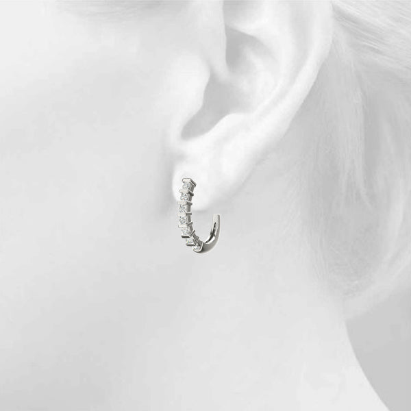 3/4 CT Hoop Earrings