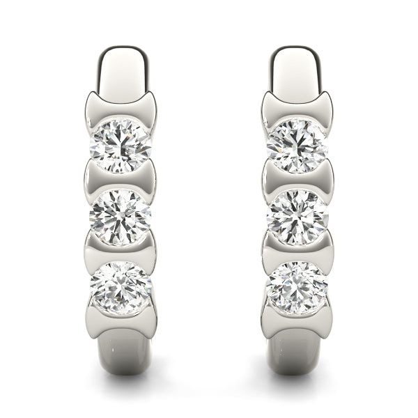 1/2 CT 3 stone  Earrings