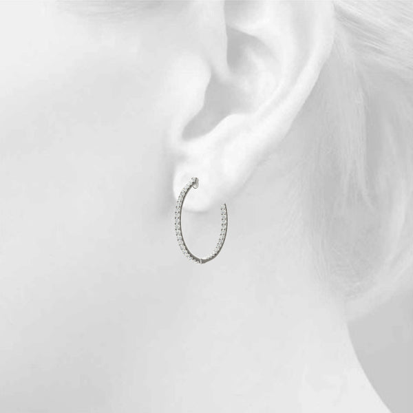 1/3 CT Hoop Earrings