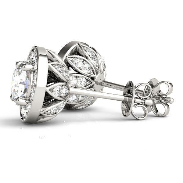 3/4 CT Halo Earrings