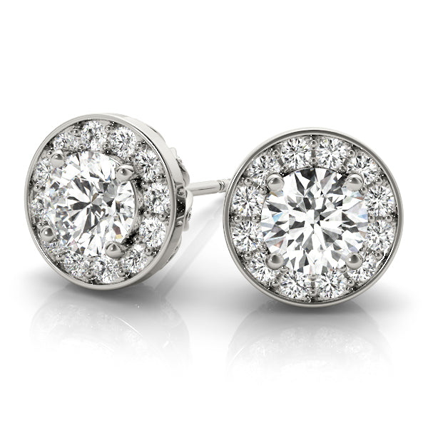 3/4 CT Halo Earrings