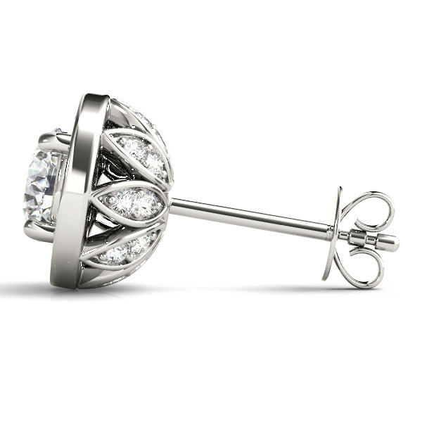 3/4 CT Halo Earrings