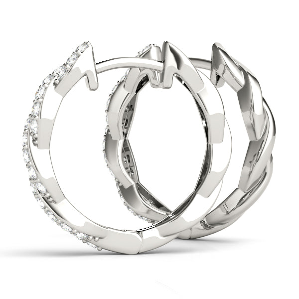 1 CT TW Per Pair Hoop Earrings