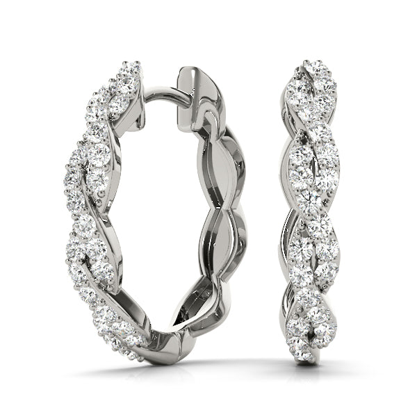 1 CT TW Per Pair Hoop Earrings