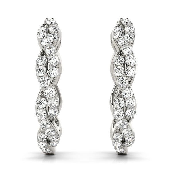 1 CT TW Per Pair Hoop Earrings