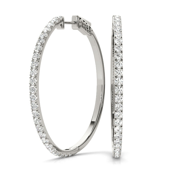 1 CT  Hoop Earrings