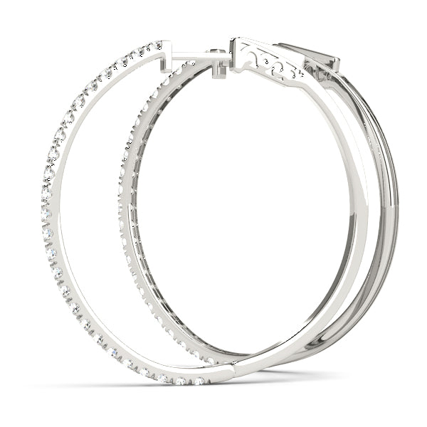 1 CT  Hoop Earrings