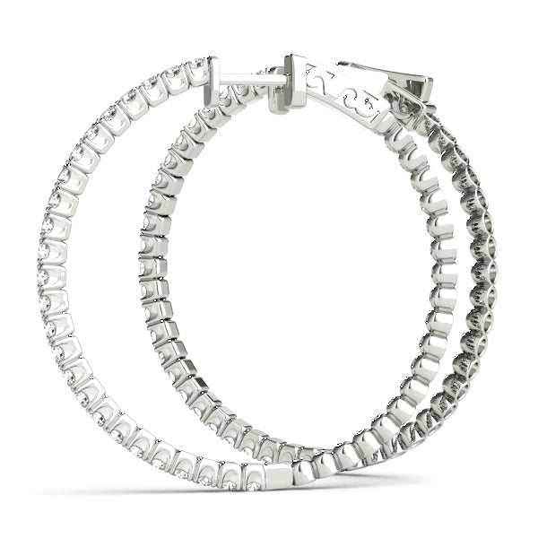 2 CT  Hoop Earrings