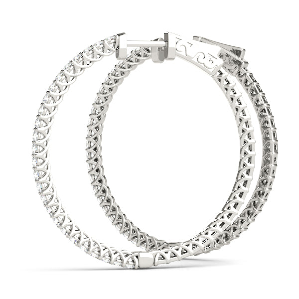 2 CT  Hoop Earrings