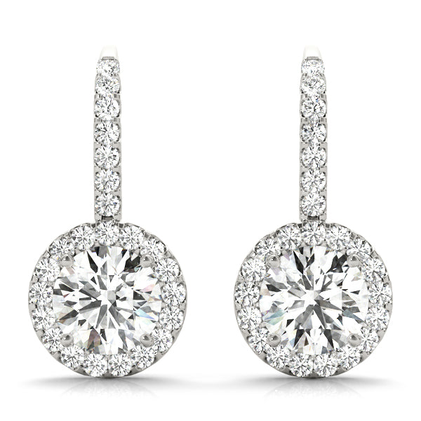 1 CT Halo Earrings