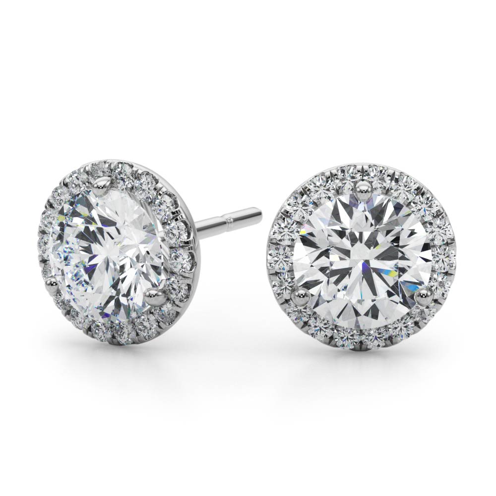 7.3 CT Halo Earrings