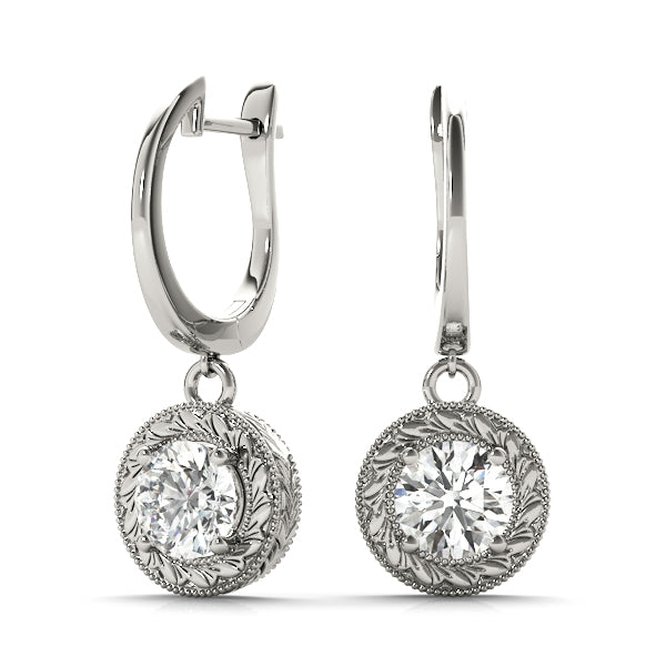 3/4 CT Single stone Earrings