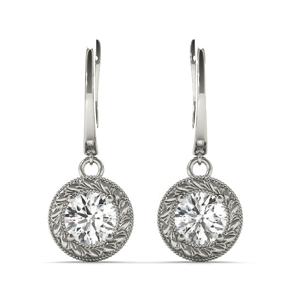 3/4 CT Single stone Earrings