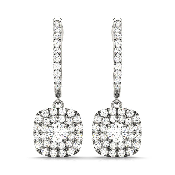 3/4 CT Halo Earrings