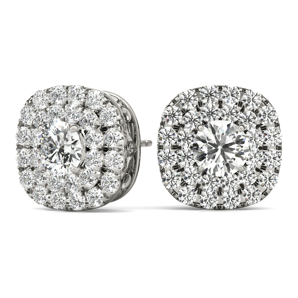 3/4 CT Halo Earrings