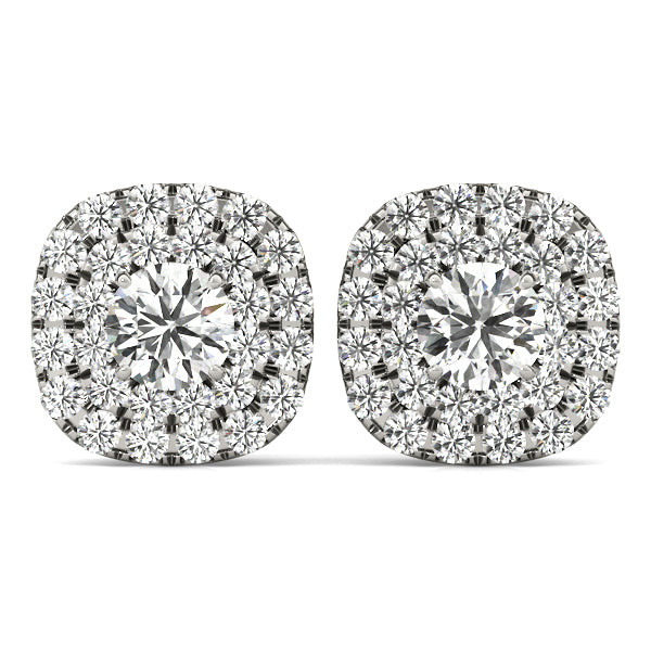 3/4 CT Halo Earrings