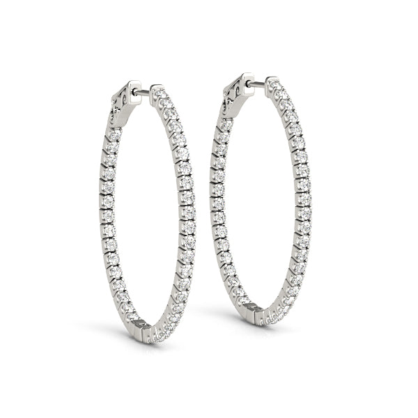 .03 CT Hoop Earrings