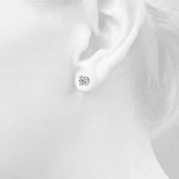 2 CT Single stone Earrings