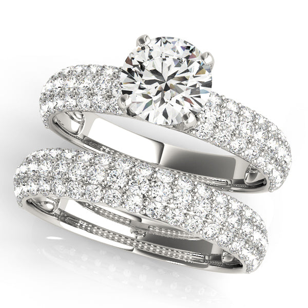 Pave Diamond Engagement Ring