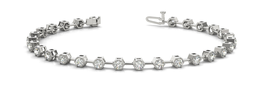 Bracelet In Line Prong Set 2 1/2 CTTW 