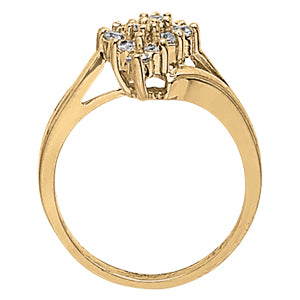 1/4 CT Cluster Fashion Rings 1/4 CTTW