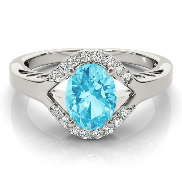 8X6 MM Gemstone Fashion Rings 1/8 CTTW
