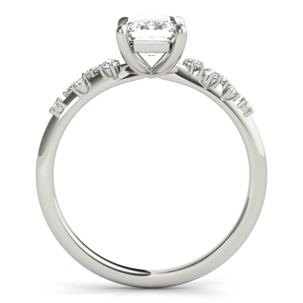 Single Row Diamond Engagement Ring