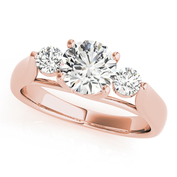 ENGAGEMENT RINGS 3 STONE ROUND