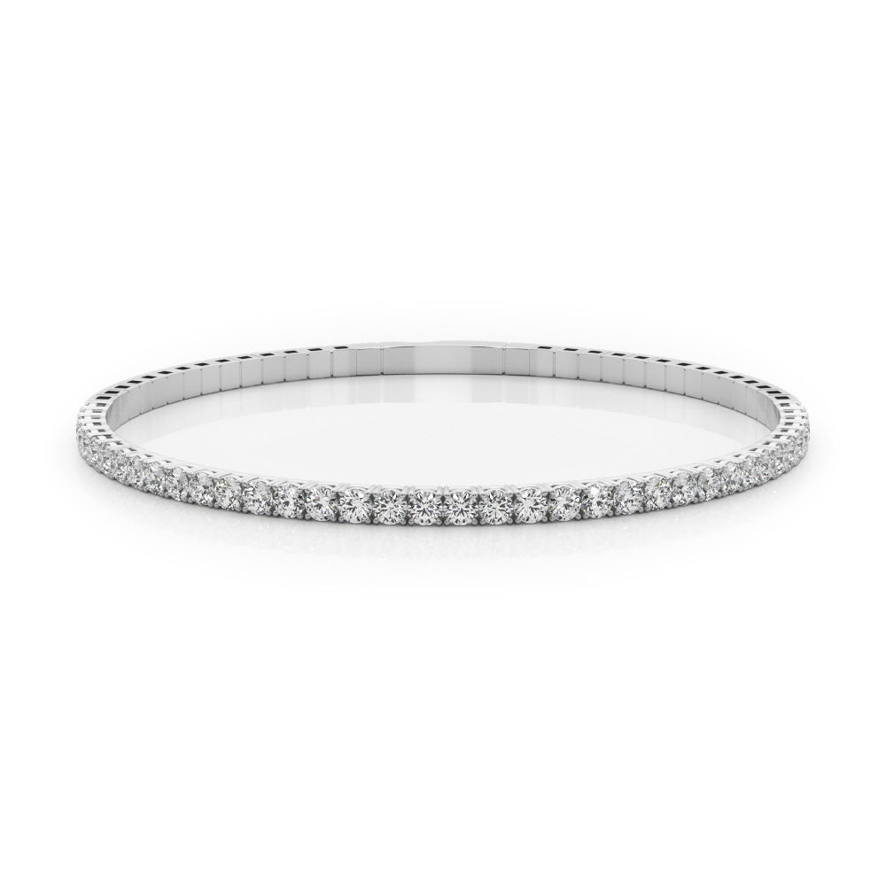 14K White Gold Bangle Bracelet